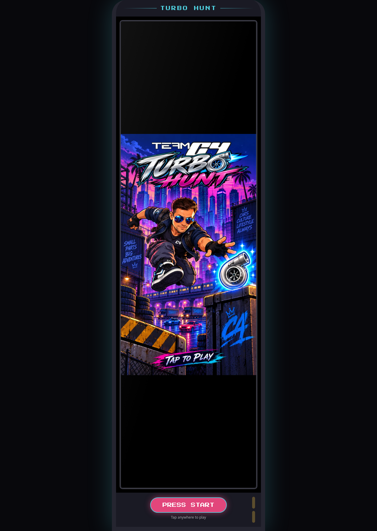 Turbo Hunt — Title Screen